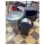 Three waste cans