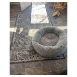 Dog Bed and Outside Area Rug