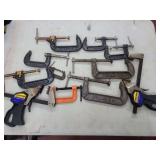 Assorted Sized Clamps Lot