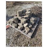 Pallet of retention blocks