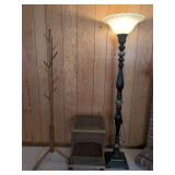 Lamp/Side Table/Coat Rack Lot