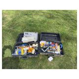 Two dewalt cases with painting stuff