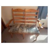 Cushioned Loveseat Bench