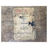 Advance-Rumely 6 Tractor Repair Parts List