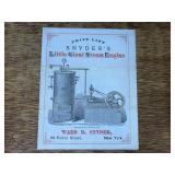 1877 Snyder's Little Giant Steam Engine Price List
