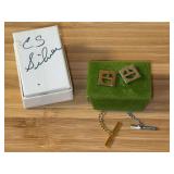 (2) Caterpillar Tie Tacks