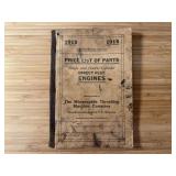 1915 Minneapolis Threshing Machine Co. Engines Parts List