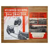 (2) McCormick-Deering Crawler + Tractor Sales Literature