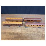 (4) Wooden Rail Cars