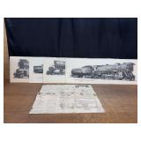 (5) Locomotive Prints + Instruction Sheet