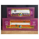 (2) BNSF Husky Stack Car + Minneapolis & St. Louis Flat Car NIB M.T.H.