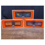 (3) Freight Cars NIB Lionel
