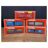 (5) Rail Cars NIB Lionel