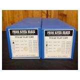 (2) TTX 60' Flat Car NIB Pecos River Brass