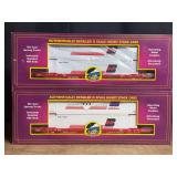 (2) Burlington Northern Huskey Stack Cars NIB M.T.H.