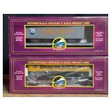(2) Norfolk Southern + Chicago Northern Flat Cars NIB M.T.H.