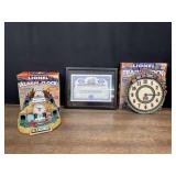Clocks + Stock Certificate Lionel