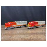 (2) Santa Fe Locomotives Marx