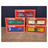 (5) Rail Cars NIB Lionel
