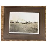 Advance Steam Engine Threshing Operation Photo