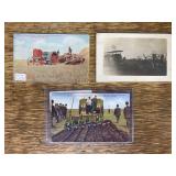 (3) Gas Traction Company 'Big Four 30' Tractor Postcards