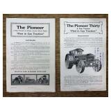 (2) Pioneer Tractor Mfg. Co. 30 Tractor Sales Literature