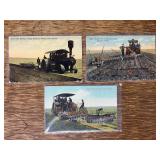 (3) Steam Engine Postcard