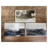(3) Steam Engine + Tractor Postcards