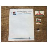 (4) IHC Matchbooks, Thimble, Letterhead