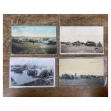 (4) Harvest Scene Postcards