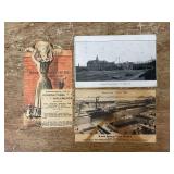 (3) Rock Island Plow Co. +Hayes Postcards + Trade Card