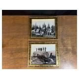 (2) Logging Framed Photos
