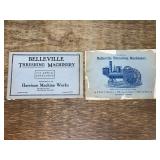 (2) Harrison Machine Works Belleville Threshing Machinery Catalogs