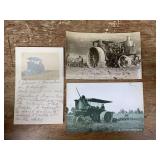 (3) Steam Engine + Tractor Postcards