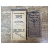 Minneapolis Threshing Machine Co. Thresherman's Account Book + Russell & Co. Thresher Supply List