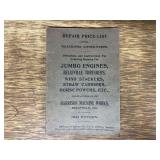 1921 Harrison Machine Works Repair Price-List