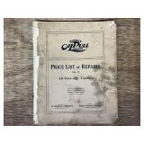 1913 Rumely Oil Pull Tractor Price List of Repairs