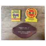 (3) Massey Harris Matchbooks + Coin Purse