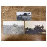 (3) Avery Steam Engine Postcards + Photo