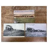(3) Tractor + Steam Engine Postcards