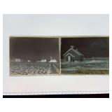 (2) Buildings Glass Negatives