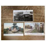 (4) Tractor + Steam Engine Postcards and Photo