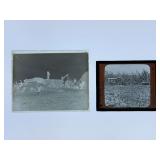 (2) Fordson + Thresher Glass Negatives