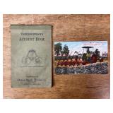 (2) Advance-Rumely Thresher Co. Thresherman’s Account Book + Postcard