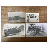 (4) Tractor Postcards and Photos