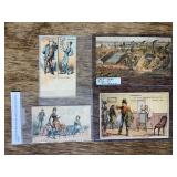 (4) J.I. Case Threshing Machine Co. Trade Cards