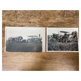 (2) Minneapolis Steam Engine Postcard + IHC Flaming Four Tractor Photo