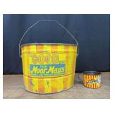 (2) MoorMan's Feed Bucket + Dairy Cow Mintrate Measuring Cup