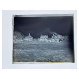 1912 Buffalo Pitts Steam Engine Threshing Scene Glass Negative