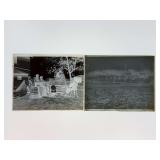 (2) Farm Scenes Glass Negatives